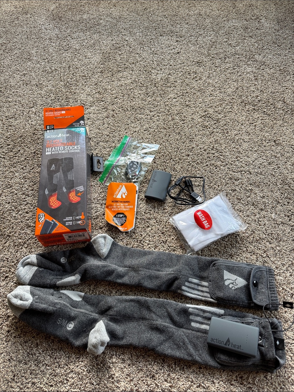 Men’s Heated Socks — Dark Gray